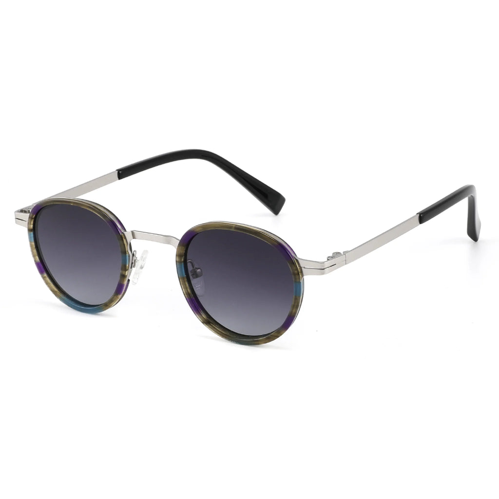 Oval Acetate & Metal Sunglasses JT-GLT8835 - Joyiris Eyewear